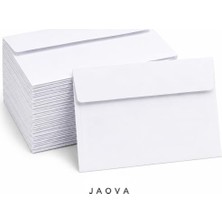 Rafta 100 Adet Beyaz Mektup Zarfı 16 x 11 Cm, Kendinden Yapışkanlı Tutkallı Kapaklı Zarf, Davetiye Tebrik Kartı Para Evrak Posta Gönderimi Ofis Okul Düğün Için