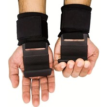 Rafta Valkyrie 2 Adet Ağırlık Kaldırma Kancası Tutma Yardımcısı Bar Fitness Bilekliği Lifting Hooks Straps Siyah