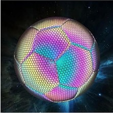 Rafta Techcg Yıtıcı Holografik Işıklı Parlayan Futbol Topu No:5 Holografik