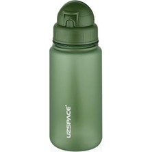 Rafta Uzspace 400ML Pipetli El Askılı Tritan Su Matarası Sızdırmaz Bpa Yok Koku Yok (Koyu Yeşil)