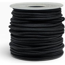 Rafta Bileklik, Outdoor ve Hobi Polyester Paracord Ipi 2.2 mm No:5 20 Metre Siyah