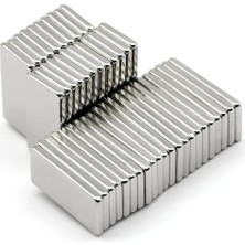 Rafta Mns  Neodyum Mıknatıs Dikdörtgen 20X10X2 mm (5 Adet Set)