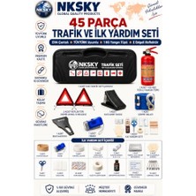 Rafta Nksky Eva Çantalı 45 Parça Trafik Seti Tüvtürk Uyumlu Ilk Yardım Seti