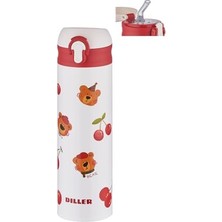 Rafta Dıller 480 ml Pipetli Paslanmaz Çelik Termos Vacum Cup Kilitli Kapak -FFDILLERD9228