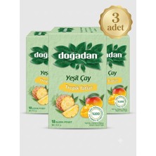 Doğadan Tropik Tatlar Poşet Yeşil Çay 18'li x 3 Adet