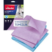 Rafta Vileda Actifibre Pro Kitchen Mikrofiber Bez, Pva Kaplama, Iz Bırakmayan Tasarım
