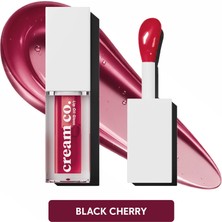 Cream Co. Nemlendirici Renkli Lip Oil Gloss | Besleyici Dudak Yağı | Black Cherry Bordo | Pdrn Peptit Kolajen