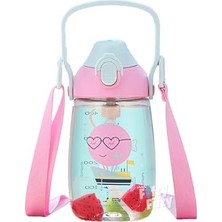 Rafta Pipetli 500 ml Boyun Askılı Tritan Çocuk Su Matarası -Kutulu- FFUZ2201500
