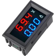 Tr Dc 0-100V 10A Dijital Voltmetre Ampermetre DSN-VC288 Mavi Kırmızı 0.28” 3 Hane 7 Segment