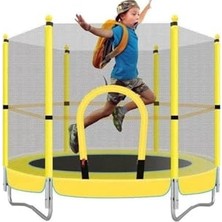 Rafta Trambolin Fileli Korumalı 152 cm Kolay Kurulum Sarı Tek Ebat