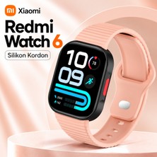 Yesnice Xiaomi Redmi Watch 6 Uyumlu Silikon Saat Kordonu Yumuşak Esnek Yapılı Ayarlanabilir Çizgili Tasarımlı