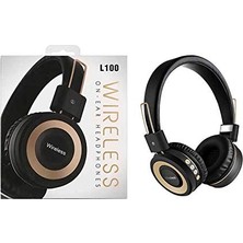 Rafta Psr Aksesuar L100 Bluetooth Kulaklık – Kablosuz ve Kablolu Kullanım, 40MM Dinamik Sürücü, Cvc 6.0 Gürültü Azaltma, 9 Saat Pil Ömrü (Gold)