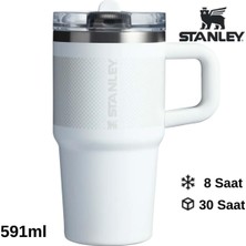 Rafta Stanley The Quencher Protour Flip Straw Termos 0,60 L Pipetli Termos 10-12484-097 Beyaz
