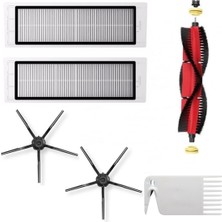Rafta Ibrush S5 Max ile Uyumlu Ibrush Siyah Yan Fırçalı 6 Parça Set (Roborock S5 Max ile Uyumlu Ibrush)
