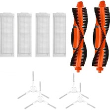 Rafta Ibrush, 10 Parça Vacuum Mop Pro ile Uyumlu Beyaz Yan Fırçalı Mega Set, Xiaomi Vacuum Mop P STYTJ02YM Viomi V2 Viomi V2 Pro Viomi V3 Viomi Se ile Uyumlu Beyaz Yan Fırçalı Mega Set
