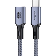 Rafta Veggieg USB 4.0 E-Mark 240W 40GBPS Thunderbolt 4 8k 60Hz Type-C Uzatma Kablosu 1 Metre