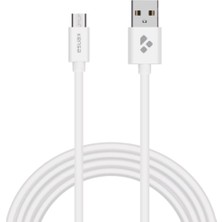 Rafta Micro USB Hızlı Aktarım Şarj Kablosu – 1 M Uzunlukta Mikro-Usb Şarj ve Veri Kablosu, 2.4 Amper