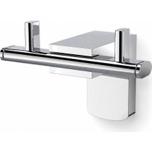 Rafta Alper Banyo F1 Model Lüx Krom Bornoz ve Havlu Askısı, Çift Kancalı Montajlı Metal Askılık, Parlak Krom Banyo Aksesuarı, Duvara Vidalı Havlu Bornoz Askılığı, 5 Yıl Garantili