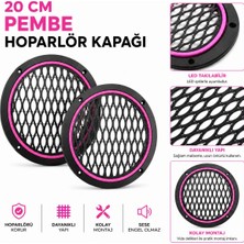 Fırsat Yolu 20 cm Pembe Neon Ledli Hoparlör Kapağı