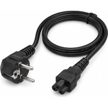 Rafta Primex PX-YNC15 1.5 Metre Yonca Power Kablosu, 3X0.75MM Full Bakır Notebook Adaptör Güç Kablosu, Iec C5 Yonca Tip Laptop Adaptör Power Kablo, Siyah Yedek Güç Bağlantı Kablosu