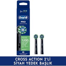 Oral-B Cross Action X-Filament Siyah Diş Fırçası Yedek Başlığı 2 Adet