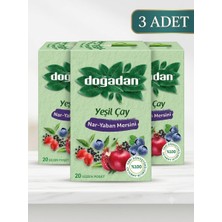 Doğadan Yeşil Çay Nar Yaban Mersini 20'li Paket x 3 Adet