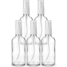 Rafta Smartizi 5'li Boş Sprey Şişe Seti (100 Ml) - Seyahat, Dezenfektan ve Kolonya Için Şeffaf Fısfıs Şişe