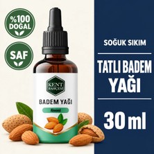 Kent Bahçesi Tatlı Badem Yağı 30 ml Soğuk Sıkım %100 Saf Doğal Ve Katkısız Cold Press Almond Oil