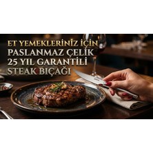 Yetkin 6 Adet Steak Et Bıçağı 18/10 Cr.ni. Paslanmaz Çelik
