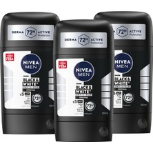 Rafta Nıvea Men Erkek Stick Deodorant Black&white Invisible Original 50ML, 72SAAT Anti-Perspirant Koruma, X3ADET,AVANTAJLI Set