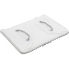 Rafta Çiçek Desen Baskılı Hurç - Beyaz/gri - 30X22X18 cm