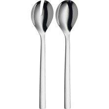 Rafta Wmf Nuova Salata Servis Seti, 30 Cm, Büyük Boy, Salata Çatalı ve Servis Kaşığı, Cromargan® Yüksek Kaliteli Parlak Paslanmaz Çelik, Bulaşık Makinesinde Yıkanabilir