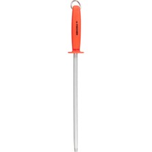 Rafta Fischer Masat Çelik Yuvarlak 30 Cm, Kırmızı Plastik Saplı