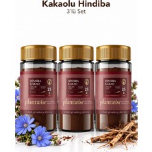 Plantwise 3\'lü Kakaolu Hindiba | %80 Hindiba %20 Kakao | 100G Cam Kavanoz