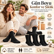 Lissa Butik Premium Kalite Unisex Basic Siyah Beyaz Soket Çorap 6'lı Set Kadın Erkek Spor Günlük Uzun Riban