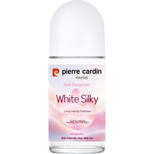 Rafta Pierre Cardin Roll-On Kadın Deodorant Ter Kokusu Önleyici Leke Bırakmayan 48 Saat Anti-Perspirant Koruma-White Silky-Beyaz Ipeksi-50 ml
