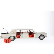 Rafta Mercedes-Benz 600 Pullman W100 Sedan (1963-1981) Diecast Model Araba Beyaz 1:18