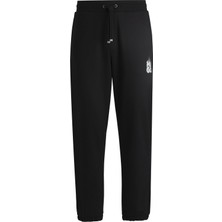 Rafta Hugo Erkek Dilbero Pamuklu Polar Eşofman Altları Duman Efektli Logo, BLACK001, Xl