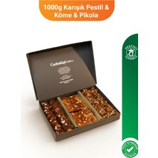 Canbakkal Gümüşhane Karışık Pestil ve Köme Paketi 1 kg / Sade Yaprak Pestil, Cevizli Köme ve Pikolalı Köme, Bakteri Analizli