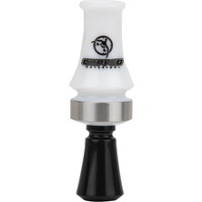 Rafta Cupped Waterfowl Comeback Quack Duck Call, Çift Kamış Tasarımı ve Su Kuşlarını Çekmek Için Akrilik Yapılı Kolay Üfleme Yeşilbaş Ördek Çağrısı, Beyaz/siyah