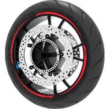 Rafta Çınar Extreme Reflektif Kırmızı 4 Parçalı Keskin Jant Şeridi Sticker