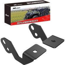 Rafta Nilight 2 Adet Yan Direk Montaj Braketleri LED Metal Montaj Braketleri Utv Off Road 2014-2018 Polaris Rzr Xp 1000 Rzr 900, 2 Yıl Garanti (90045B) Siyah