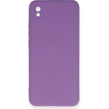 ENCO Xiaomi Redmi 9A Kılıf Nano Içi Kadife Silikon - Mor