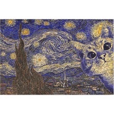 Rafta Monnhein Tasarımlı Dekoratif Kapı Önü Paspas, Dış Mekan/ev Içi/banyo/mutfak/yatak Odası/giriş Paspasları (Sonsuz Gece Cat, 40X60)
