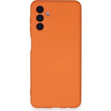 ENCO Samsung Galaxy A14 4g Kılıf Nano Içi Kadife Silikon - Turuncu