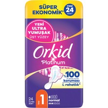 Rafta Orkid Platinum Hijyenik Ped Normal (Boy 1) Süper Ekonomik Paket 24 Adet Ped