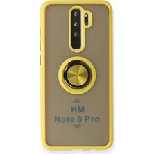 ENCO Xiaomi Redmi Note 8 Pro Kılıf Montreal Yüzüklü Silikon Kapak - Sarı