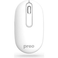 Rafta Preo M21 Şarj Edilebilir Pastel Kablosuz Sessiz Beyaz Mouse