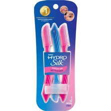 Rafta Schick Hydro Silk Şık Ipek Rötuş Çok Amaçlı Peeling Dermaplaning Aleti, Kaş Tıraş Bıçağı ve Hassas Kapaklı Yüz Tıraş Bıçağı, 3