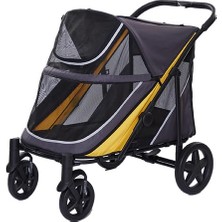 Rafta Eurodog Katlanabilir Köpek Arabası Gri Sarı 112X65X100 cm